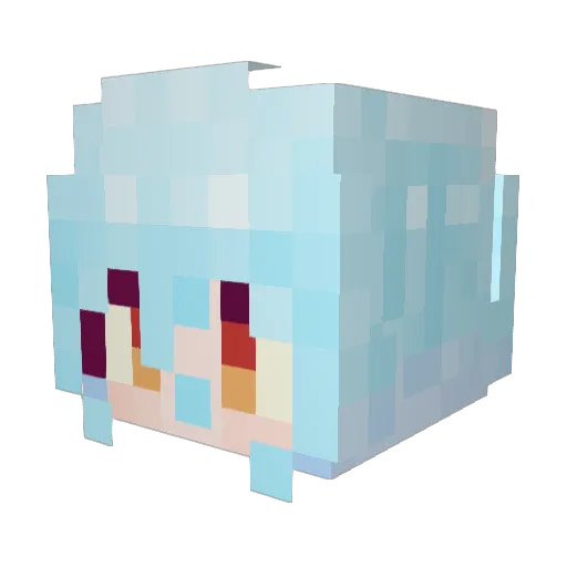 Rockyww Minecraft avatar head, 3D render