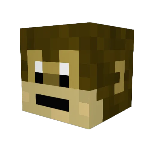 RockyyHD Minecraft avatar head, 3D render