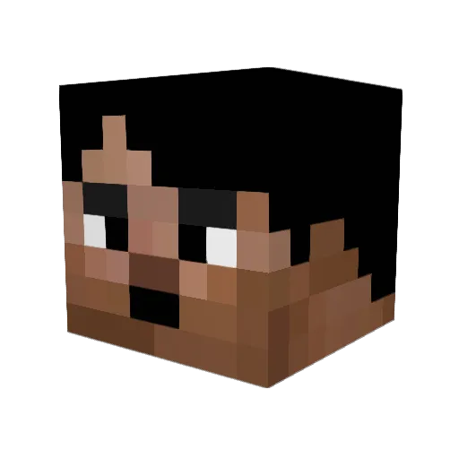 Roctiv Minecraft avatar head, 3D render