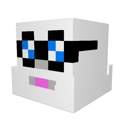 RodBearings Minecraft avatar head, 3D render