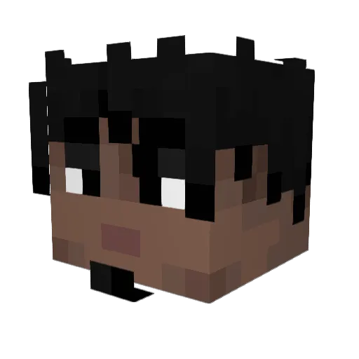 Rod_Knee Minecraft avatar head, 3D render
