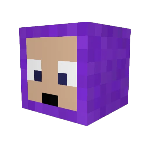 Rodaddy Minecraft avatar head, 3D render