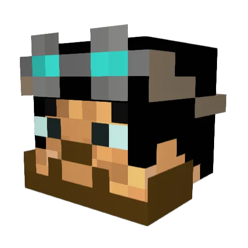 Rodarte Minecraft avatar head, 3D render