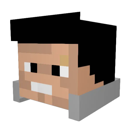 Rodd01 Minecraft avatar head, 3D render