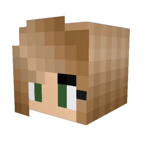Roddan123 Minecraft avatar head, 3D render