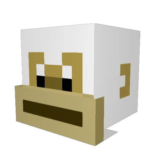 RoddyArtworks Minecraft avatar head, 3D render
