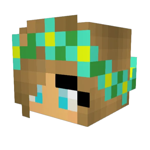 Rodeax Minecraft avatar head, 3D render