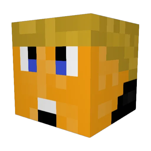 Rodehaas Minecraft avatar head, 3D render