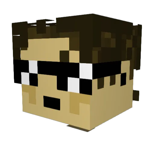RodgersMusic Minecraft avatar head, 3D render