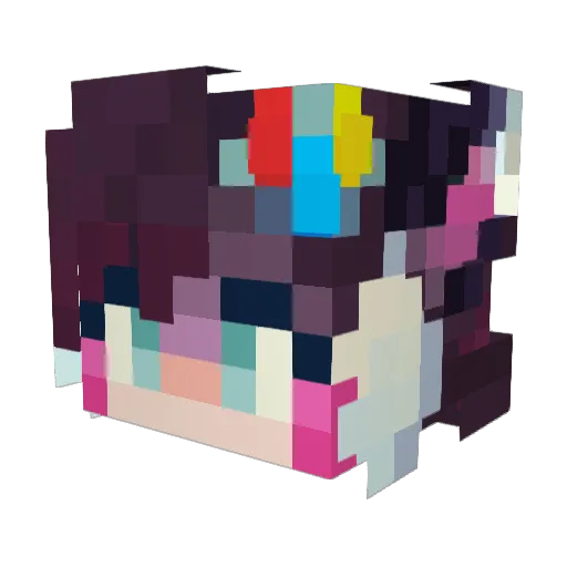 RodiePNG Minecraft avatar head, 3D render