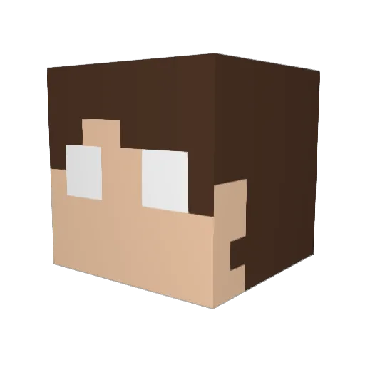 Rodinn Minecraft avatar head, 3D render