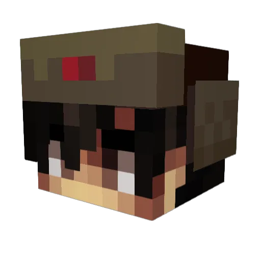 Rodjik Minecraft avatar head, 3D render