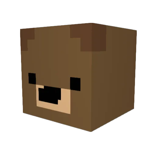 Rodmelgar Minecraft avatar head, 3D render