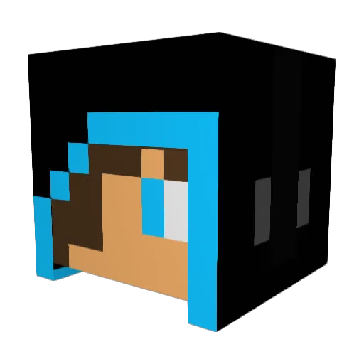 Rodney81 Minecraft avatar head, 3D render