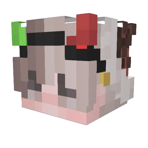 RodneyFarva Minecraft avatar head, 3D render