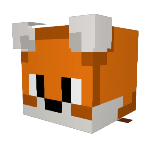 Rodni_Foxy3 Minecraft avatar head, 3D render