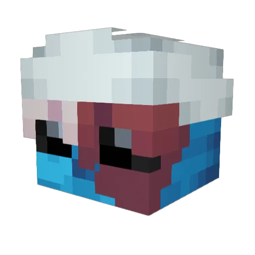 Rodobb Minecraft avatar head, 3D render