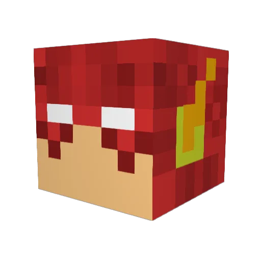 Rodolfo23 Minecraft avatar head, 3D render