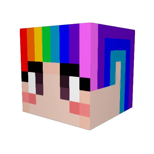 Rodora Minecraft avatar head, 3D render