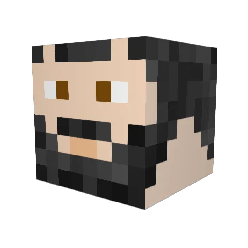 Rodrg3 Minecraft avatar head, 3D render