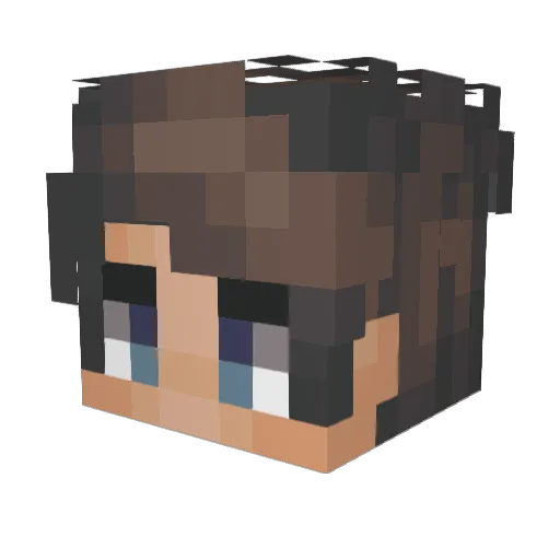 Rodricrack Minecraft avatar head, 3D render