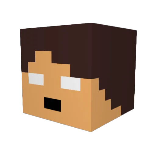 RodrigZZZ Minecraft avatar head, 3D render