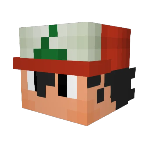 Rodrigao Minecraft avatar head, 3D render