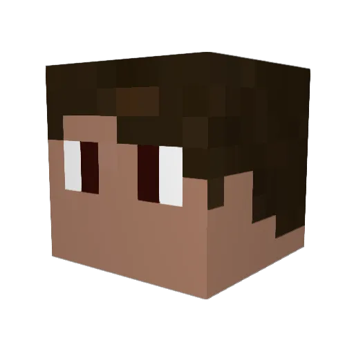 RodrigoAbreu Minecraft avatar head, 3D render
