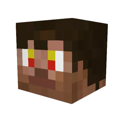 Rodrihot Minecraft avatar head, 3D render