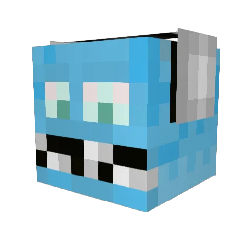 Rodrileon Minecraft avatar head, 3D render
