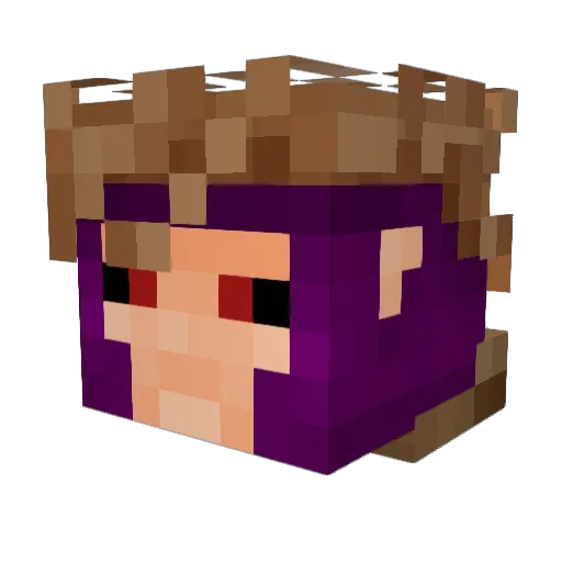 Rodsama Minecraft avatar head, 3D render