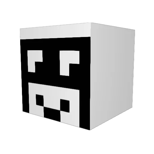 Roe3l Minecraft avatar head, 3D render