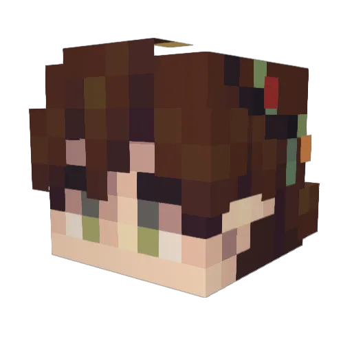 RoeFae Minecraft avatar head, 3D render