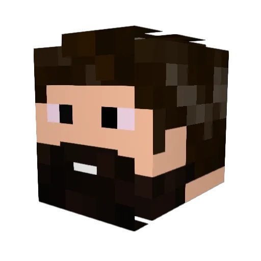 Roeby Minecraft avatar head, 3D render