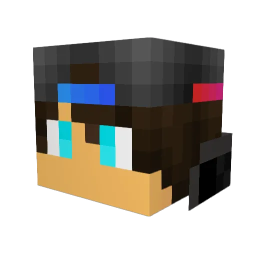 Roedel_de_Boedel Minecraft avatar head, 3D render