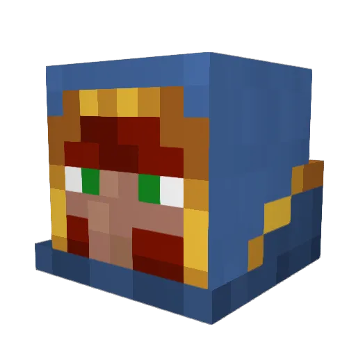 Roedhip Minecraft avatar head, 3D render