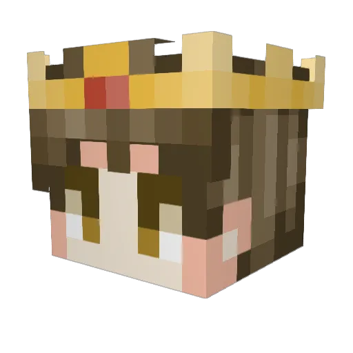 Rofflan Minecraft avatar head, 3D render
