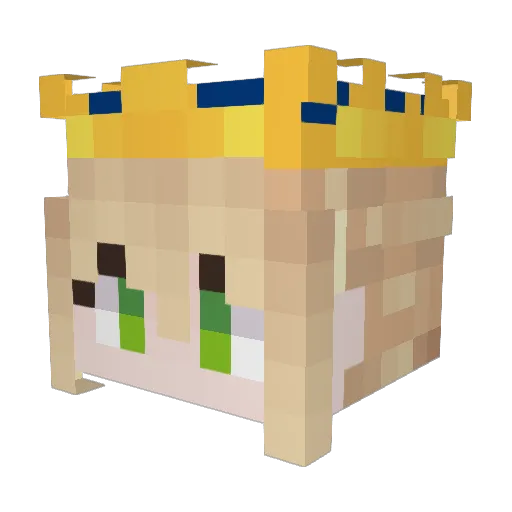 Rofkung Minecraft avatar head, 3D render
