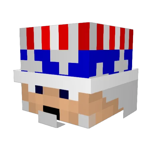 RoflcopterRofl Minecraft avatar head, 3D render