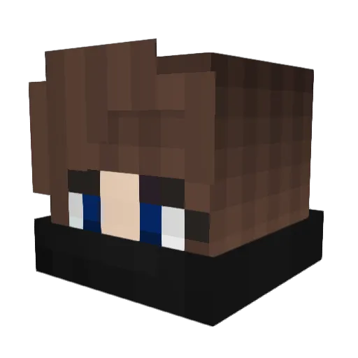 Rofler Minecraft avatar head, 3D render