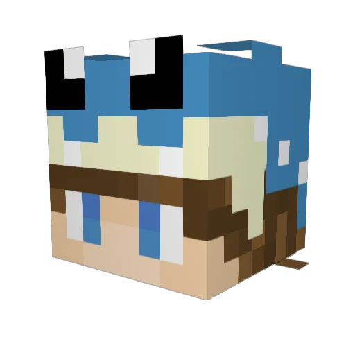 Rofli69 Minecraft avatar head, 3D render