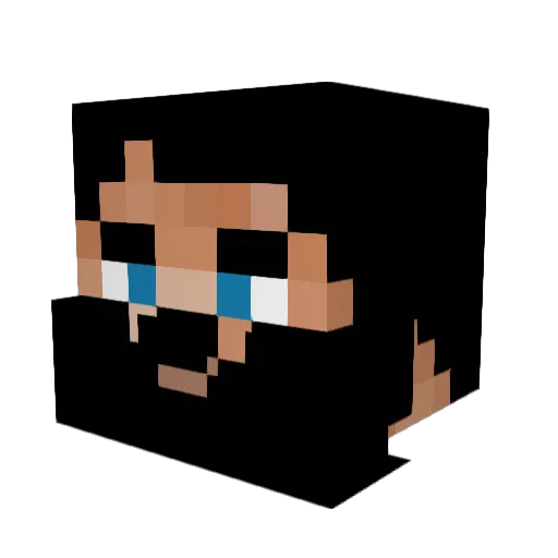 Rofmo Minecraft avatar head, 3D render