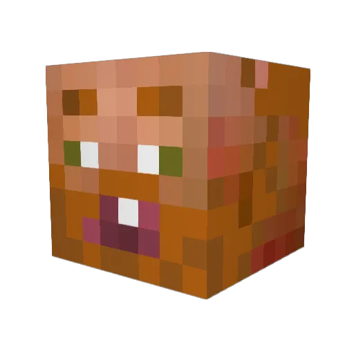 Rogebrood Minecraft avatar head, 3D render