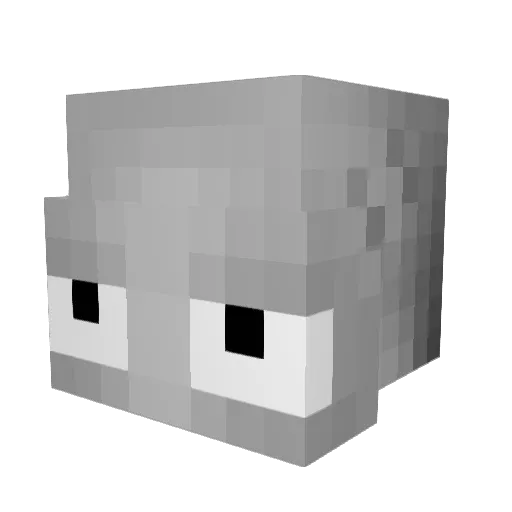 RogerAmericanDad Minecraft avatar head, 3D render