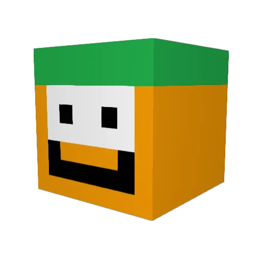 RogerLeeds Minecraft avatar head, 3D render