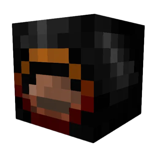 RogerWorkman Minecraft avatar head, 3D render