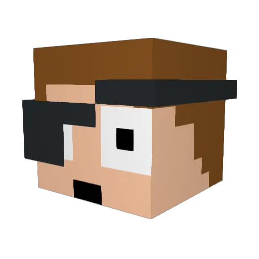 Rogu123211 Minecraft avatar head, 3D render