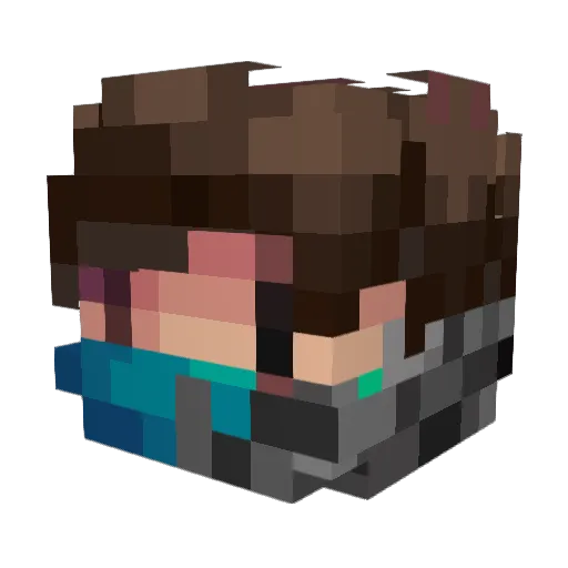 Rogue900zx Minecraft avatar head, 3D render