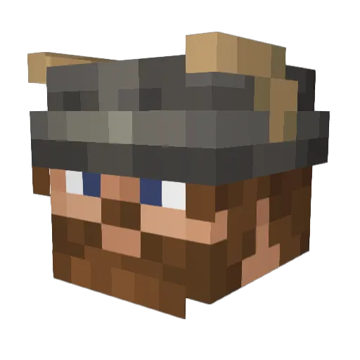 RogueAlexus Minecraft avatar head, 3D render