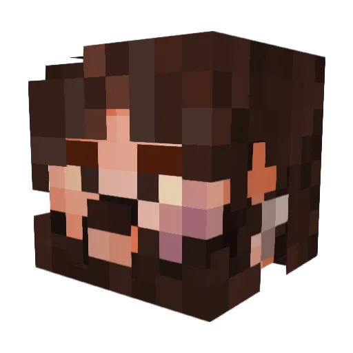 RogueDek Minecraft avatar head, 3D render
